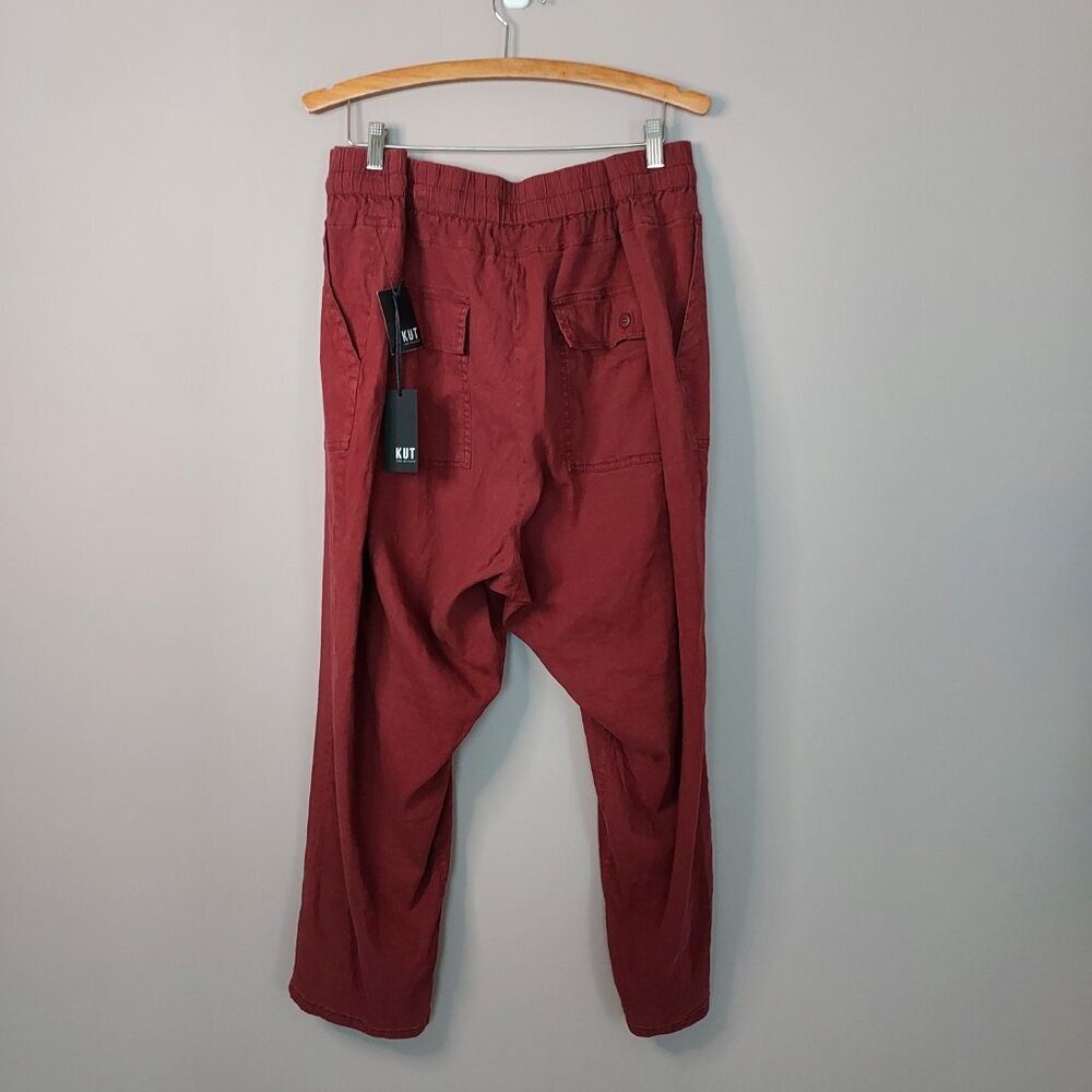 Kut from the Kloth Linen Blend Cropped Pants in Cinnamon Pants Size 2X - Picture 8 of 10